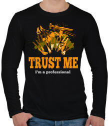 printfashion trust me - Férfi hosszú ujjú póló - Fekete (2371543)
