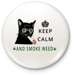 printfashion KEEP CALM - Kitűző, hűtőmágnes - Fehér (3079905)