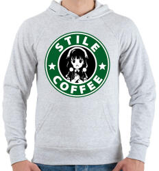 printfashion Stille Coffe - Férfi kapucnis pulóver - Sport szürke (1438354)