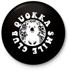printfashion Quokka smile club - Kitűző, hűtőmágnes - Fekete (13931964)