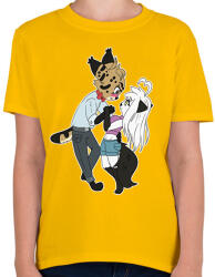 printfashion Cuki cicák - Gyerek póló - Sárga (2229927)