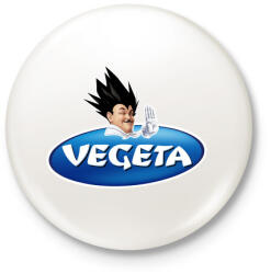 printfashion Vegeta - Kitűző, hűtőmágnes - Fehér (3080472)