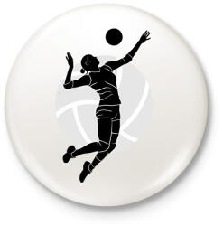 printfashion Kézilabdázó - Kitűző, hűtőmágnes - Fehér (15825765)
