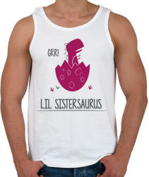 printfashion Lil Sistersaurus - Férfi atléta - Fehér (14067041)
