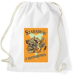 printfashion Szabadság a motoromon - Sportzsák, Tornazsák - Fehér (6360558)