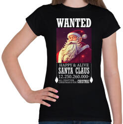 printfashion Wanted Santa Claus - Női póló - Fekete (14913403)