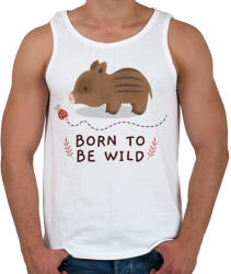 printfashion Born to be wild - Férfi atléta - Fehér (10031310)