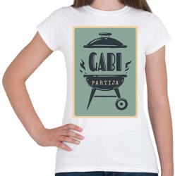 printfashion BBQ party - Névvel - Női póló - Fehér (6290669)