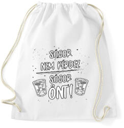 printfashion Sógor nem kérdez, sógor önt - Sportzsák, Tornazsák - Fehér (7663289)
