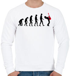 printfashion Rock evolúció - Férfi pulóver - Fehér (1140432)