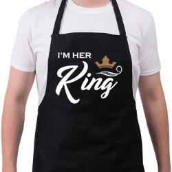 printfashion I'M HER KING - Kötény - Fekete (4927703)