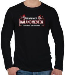 printfashion Én vagyok a Kalandmester, üdvözöllek az asztalomnál - Férfi hosszú ujjú póló - Fekete (2658470)