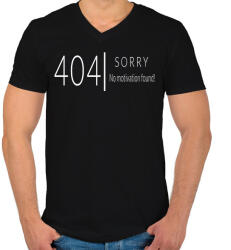 printfashion 404 not found - Férfi V-nyakú póló - Fekete (1712739)
