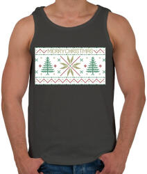 printfashion Karácsony mintázat - Férfi atléta - Sötétszürke (104854)