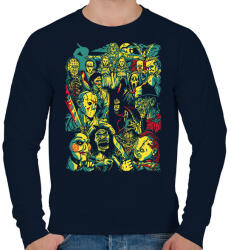 printfashion Reunion - Férfi pulóver - Sötétkék (1894078)