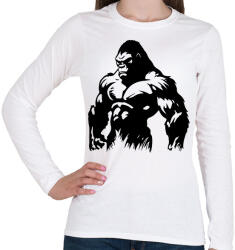 printfashion Gorilla - Női hosszú ujjú póló - Fehér (15846479)