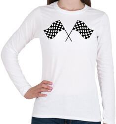 printfashion Verseny - Női hosszú ujjú póló - Fehér (5156468)