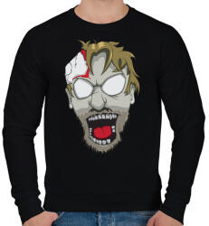 printfashion Zobie head - Férfi pulóver - Fekete (852864)