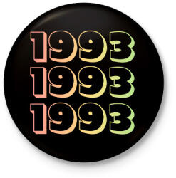 printfashion 1993 - Kitűző, hűtőmágnes - Fekete (12741712)