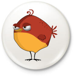 printfashion Bird - Kitűző, hűtőmágnes - Fehér (3075409)