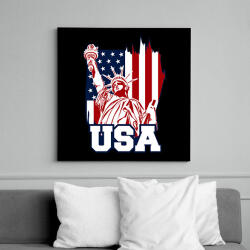 printfashion usa liberty - Vászonkép - Fekete (16160898)