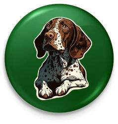 printfashion Angol vizsla pointer - Kitűző, hűtőmágnes - Sötétzöld (12761815)