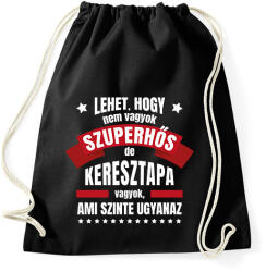printfashion Keresztapa szuperhős - Sportzsák, Tornazsák - Fekete (14693228)