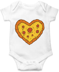 printfashion Pizza szív - Baba Body - Fehér (14107481)