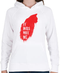 printfashion Nem én voltam - Női kapucnis pulóver - Fehér (118954)