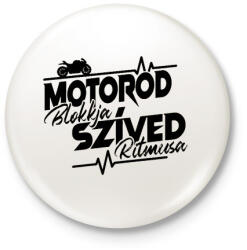 printfashion Motorod Blokkja, Szíved ritmusa - Kitűző, hűtőmágnes - Fehér (13147920)