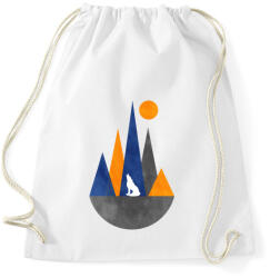 printfashion Farkas és hegyek 2 - Sportzsák, Tornazsák - Fehér (5231947)