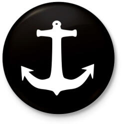 printfashion horgony - Kitűző, hűtőmágnes - Fekete (4999897)