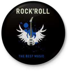 printfashion rock and roll3 - Kitűző, hűtőmágnes - Fekete (3097639)