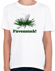 printfashion füvezzünk - Gyerek póló - Fehér (1236766)