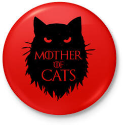 printfashion Cicák anyukája - Kitűző, hűtőmágnes - Piros (3111146)