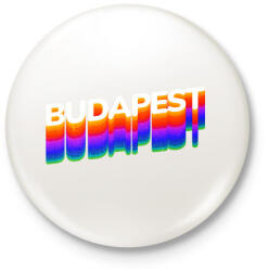 printfashion Budapest - Kitűző, hűtőmágnes - Fehér (13188865)