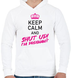 printfashion I'm pregnant - Férfi kapucnis pulóver - Fehér (13723654)