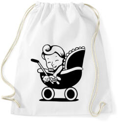 printfashion Retro baby - Sportzsák, Tornazsák - Fehér (5199078)