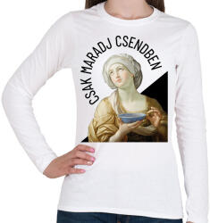 printfashion Csak maradj csendben - Női hosszú ujjú póló - Fehér (7072174)