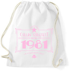 printfashion csillag-1981-pink - Sportzsák, Tornazsák - Fehér (552362)