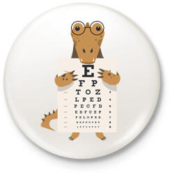 printfashion Aligátor - Kitűző, hűtőmágnes - Fehér (6248973)