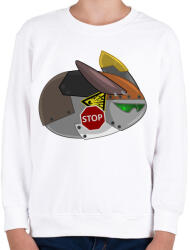 printfashion Flying Robot Rabbit - Gyerek pulóver - Fehér (503751)