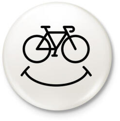 printfashion Smile biker - Kitűző, hűtőmágnes - Fehér (3088720)