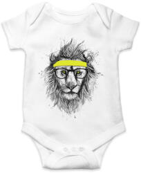 printfashion Hipster lion - Baba Body - Fehér (1328406)