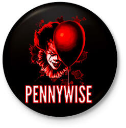 printfashion PENNYWISE 3 - Kitűző, hűtőmágnes - Fekete (15824054)