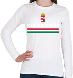 printfashion Magyarország címerrel - Női hosszú ujjú póló - Fehér (16187165)