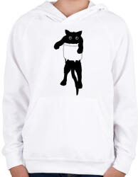 printfashion Cicus zsebben - Gyerek kapucnis pulóver - Fehér (2566229)