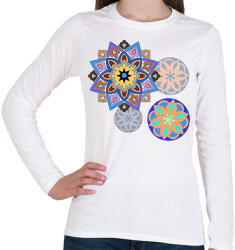 printfashion Mandala7 - Női hosszú ujjú póló - Fehér (1539737)