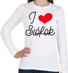 printfashion I love Siófok 2 - Női hosszú ujjú póló - Fehér (10650252)