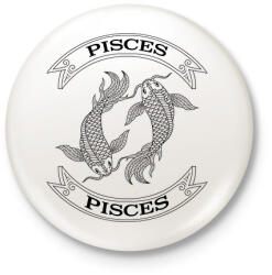 printfashion Halak - Kitűző, hűtőmágnes - Fehér (13794392)